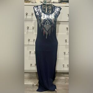 Express Sleeveless Dress with Sequin Design, size XS